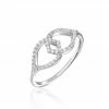 AGATHA FR Bague Fine LARMA - Cristal / Argenté -Colliers Soldes Magasin 02220427 136 52 01