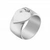 AGATHA FR Bague Large HEARTY - Cristal / Argenté -Colliers Soldes Magasin 02220459 136 52 01