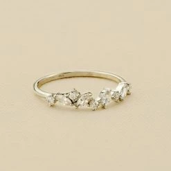 AGATHA FR Bague Fine PLEIADES - Cristal / Argenté