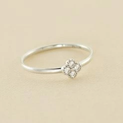 AGATHA FR Bague Fine BELOVED - Cristal / Argenté