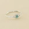 AGATHA FR Bague Fine LUCKY EYE - Turquoise / Argenté -Colliers Soldes Magasin 02220492 650 52 01