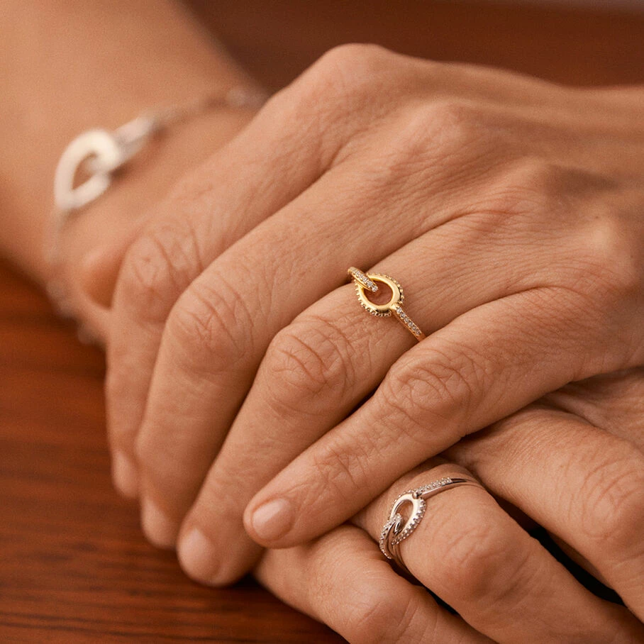 AGATHA FR Bague Fine GEMINI - Cristal / Argenté 4 AGATHA FR Bague Fine GEMINI - Cristal / Argenté – Image 2