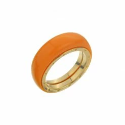 AGATHA FR Bague Fine ELO - Orange / Doré