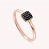 AGATHA FR Bague Fine GLORIA - Noir / Rose