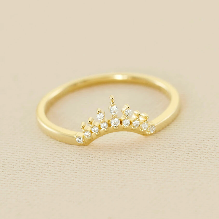 AGATHA FR Bague Fine LUCKY EYE - Cristal / Doré 2 AGATHA FR Bague Fine LUCKY EYE - Cristal / Doré