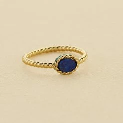 AGATHA FR Bague Fine ATMA - Lapis/ Bleu