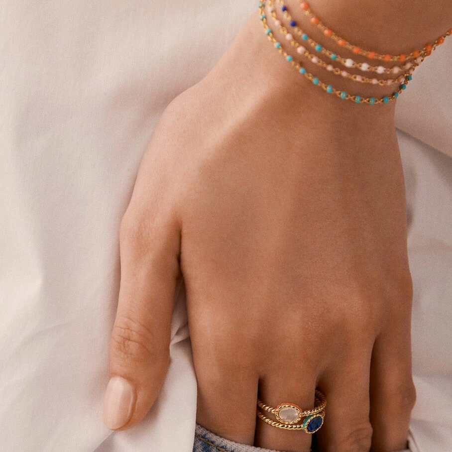 AGATHA FR Bague Fine ATMA - Lapis/ Bleu 5 AGATHA FR Bague Fine ATMA - Lapis/ Bleu – Image 3