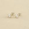 AGATHA FR Boucles D'oreilles Puces SOL - Cristal / Argenté -Colliers Soldes Magasin 02320188 136 TU 01