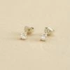 AGATHA FR Boucles D'oreilles Puces SOL - Cristal / Argenté -Colliers Soldes Magasin 02320190 136 TU 01