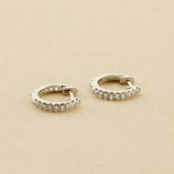 AGATHA FR Créoles AUSTRAL - Cristal / Argenté