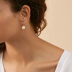 AGATHA FR Boucles D'oreilles Pendantes PEARLY - Perle / Argenté -Colliers Soldes Magasin 02320512 293 TU M1