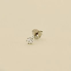 AGATHA FR Piercing Puce ZIRCON - Cristal / Argenté