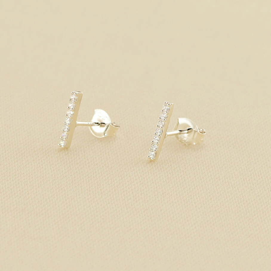 AGATHA FR Boucles D'oreilles Puces BARSHINE - Cristal / Argenté 3 AGATHA FR Boucles D'oreilles Puces BARSHINE - Cristal / Argenté