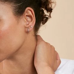 AGATHA FR Piercing Puce FLOR6 - Cristal / Argenté -Colliers Soldes Magasin 02320654 136 TU M1