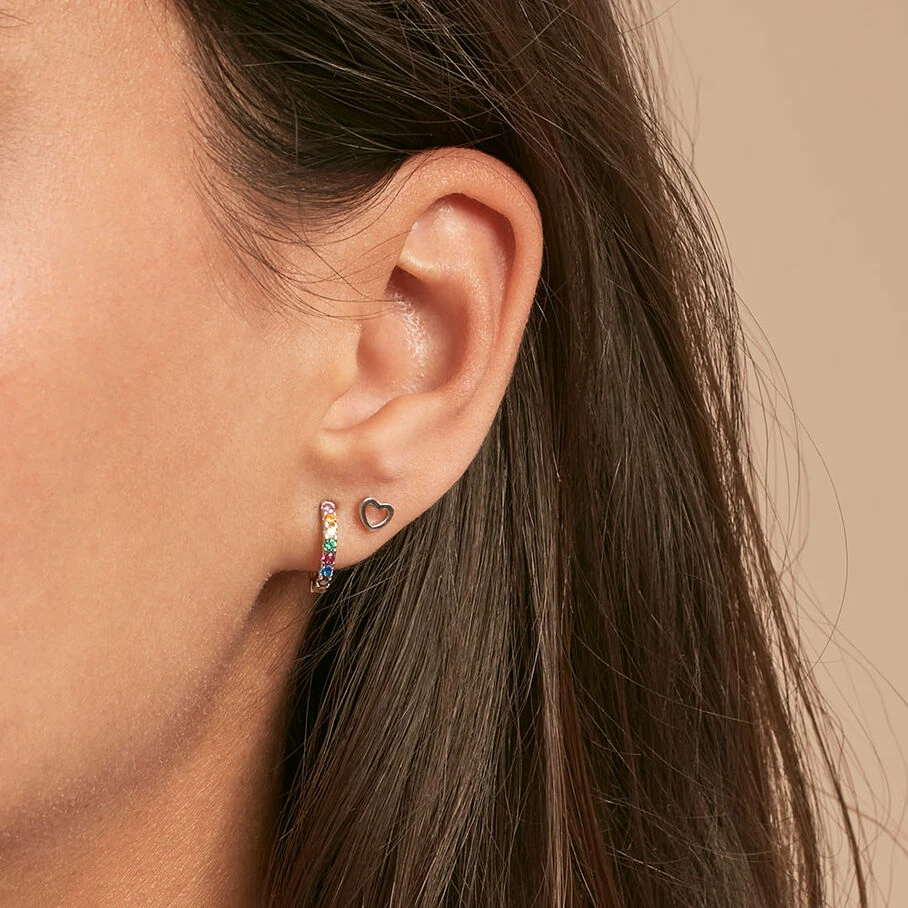 AGATHA FR Piercing Créole COLORFUL - Multicolore / Argenté 4 AGATHA FR Piercing Créole COLORFUL - Multicolore / Argenté – Image 2