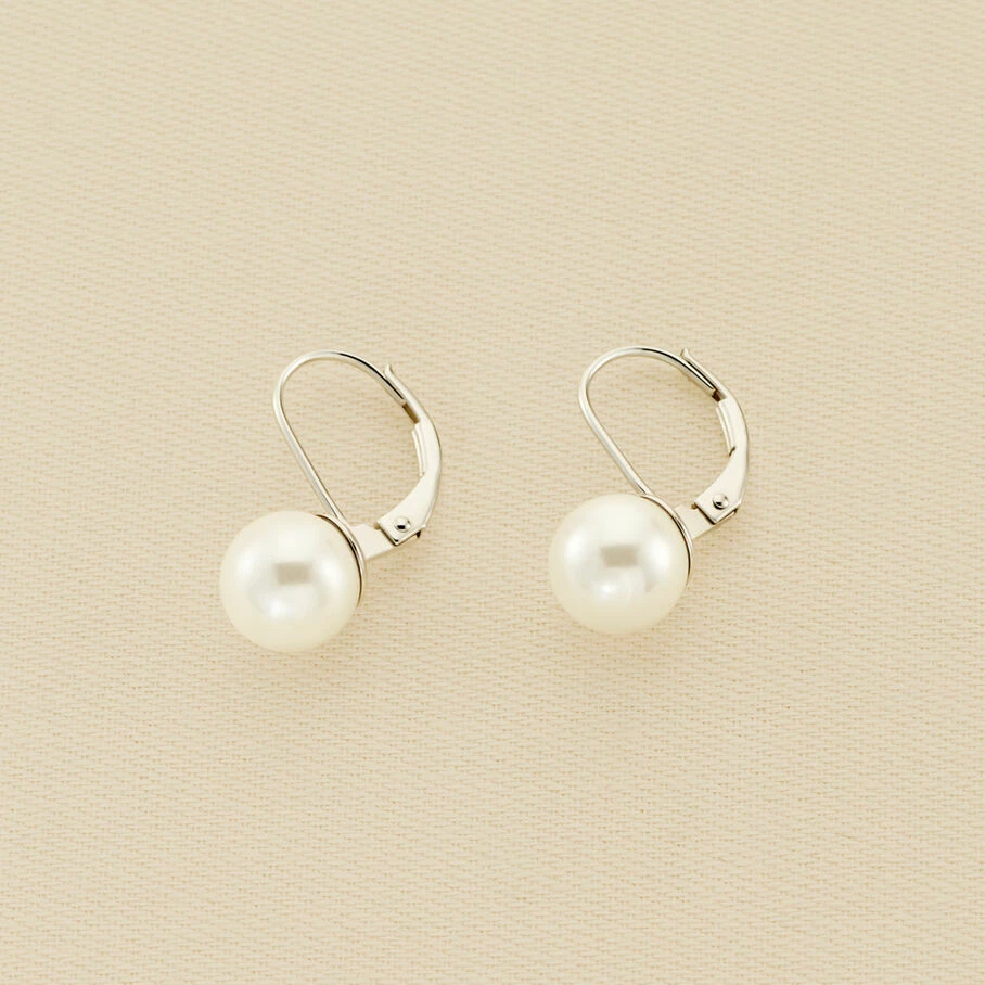 AGATHA FR Boucles D'oreilles Pendantes PEARLY - Perle / Argenté 3 AGATHA FR Boucles D'oreilles Pendantes PEARLY - Perle / Argenté