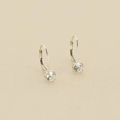 AGATHA FR Boucles D'oreilles Pendantes SOL - Cristal / Argenté