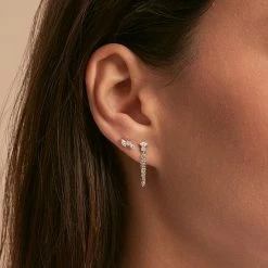 AGATHA FR Piercing Puce AMAS - Cristal / Argenté -Colliers Soldes Magasin 02321252 136 TU M1