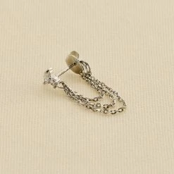 AGATHA FR Piercing Créole AMAS - Cristal / Argenté