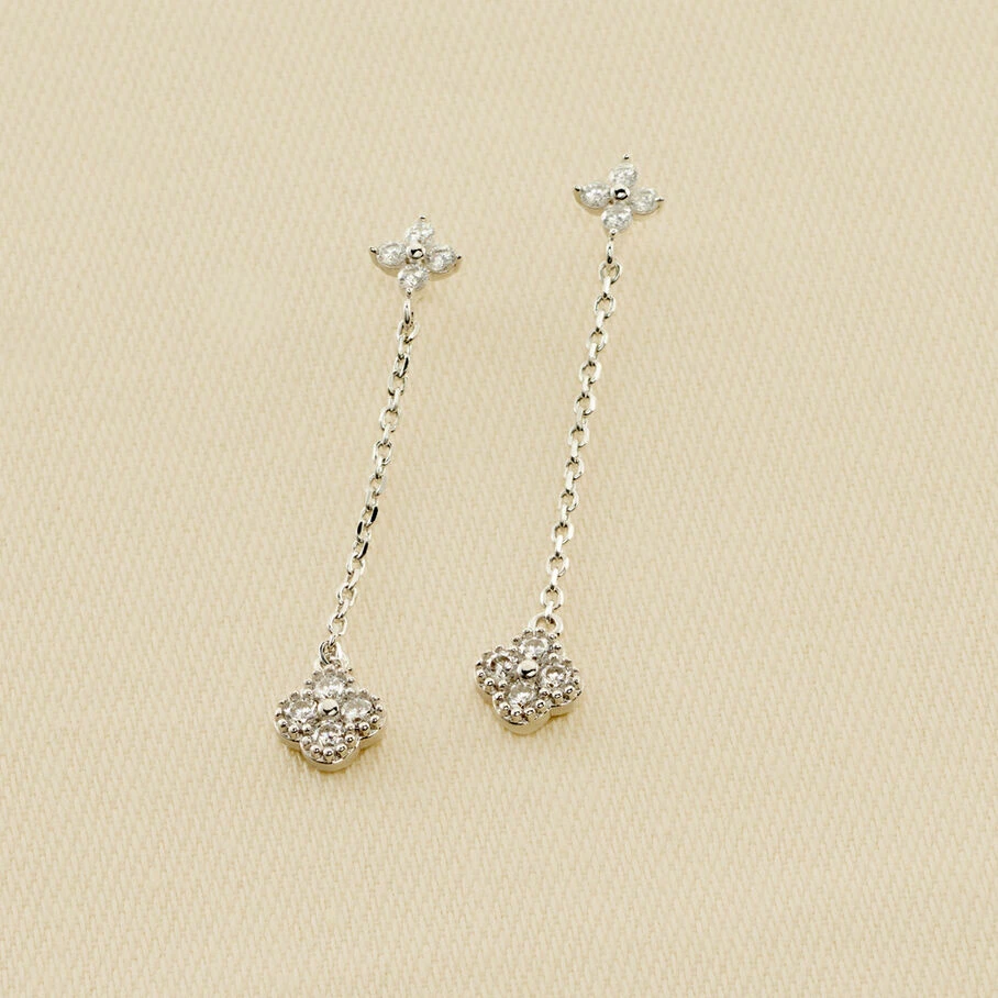 AGATHA FR Boucles D'oreilles Pendantes BELOVED - Cristal / Argenté 3 AGATHA FR Boucles D'oreilles Pendantes BELOVED - Cristal / Argenté