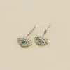 AGATHA FR Boucles D'oreilles Pendantes LUCKY EYE - Turquoise / Argenté -Colliers Soldes Magasin 02321270 650 TU 01