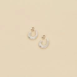 AGATHA FR Créoles GEMINI - Cristal / Argenté