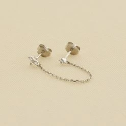 AGATHA FR Piercing Puce MIX& MATCH - Cristal / Argenté