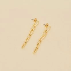 AGATHA FR Boucles D'oreilles Pendantes CHAIN - Doré