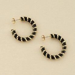 AGATHA FR Créoles SESHA - Noir / Doré