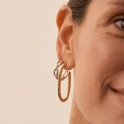 AGATHA FR Créoles CHAIN - Argenté -Colliers Soldes Magasin 02380213 064 TU M2