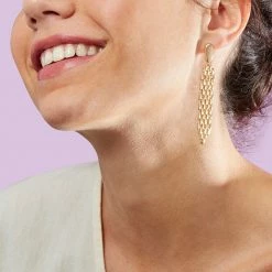 AGATHA FR Boucles D'oreilles Pendantes MINUIT - Doré -Colliers Soldes Magasin 02380417 157 TU M1