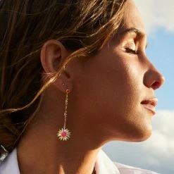 AGATHA FR Boucles D'oreilles Pendantes RODEO - Multicolore / Doré -Colliers Soldes Magasin 02380431 256 TU M1