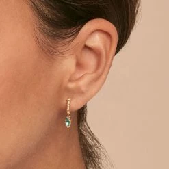 AGATHA FR Piercing Créole MAMBA - Turquoise / Doré -Colliers Soldes Magasin 02390015 731 TU M1