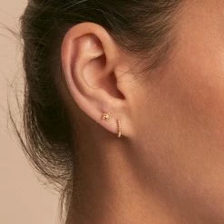 AGATHA FR Piercing Puce BLOOMY - Cristal / Doré -Colliers Soldes Magasin 02390021 137 TU M1