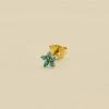 AGATHA FR Piercing Puce FLOR6 - Turquoise / Doré -Colliers Soldes Magasin 02390054 731 TU 01
