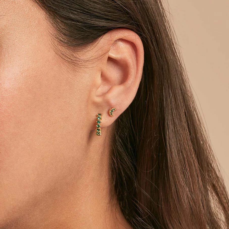 AGATHA FR Piercing Puce LUA - Vert / Doré 4 AGATHA FR Piercing Puce LUA - Vert / Doré – Image 2