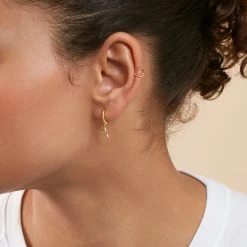 AGATHA FR Piercing Créole ESTRE - Cristal / Doré 5 AGATHA FR Piercing Créole ESTRE - Cristal / Doré -Colliers Soldes Magasin 02390067 137 TU M1