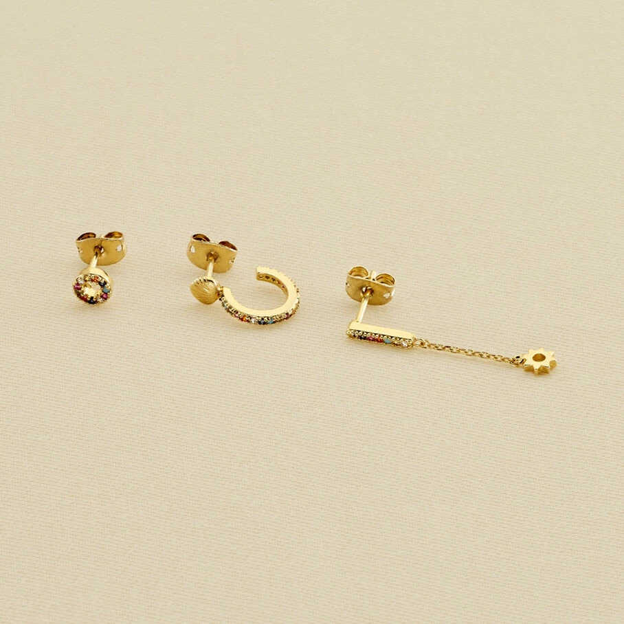 AGATHA FR Piercing Puce RAINBOW - Multicolore / Doré 3 AGATHA FR Piercing Puce RAINBOW - Multicolore / Doré