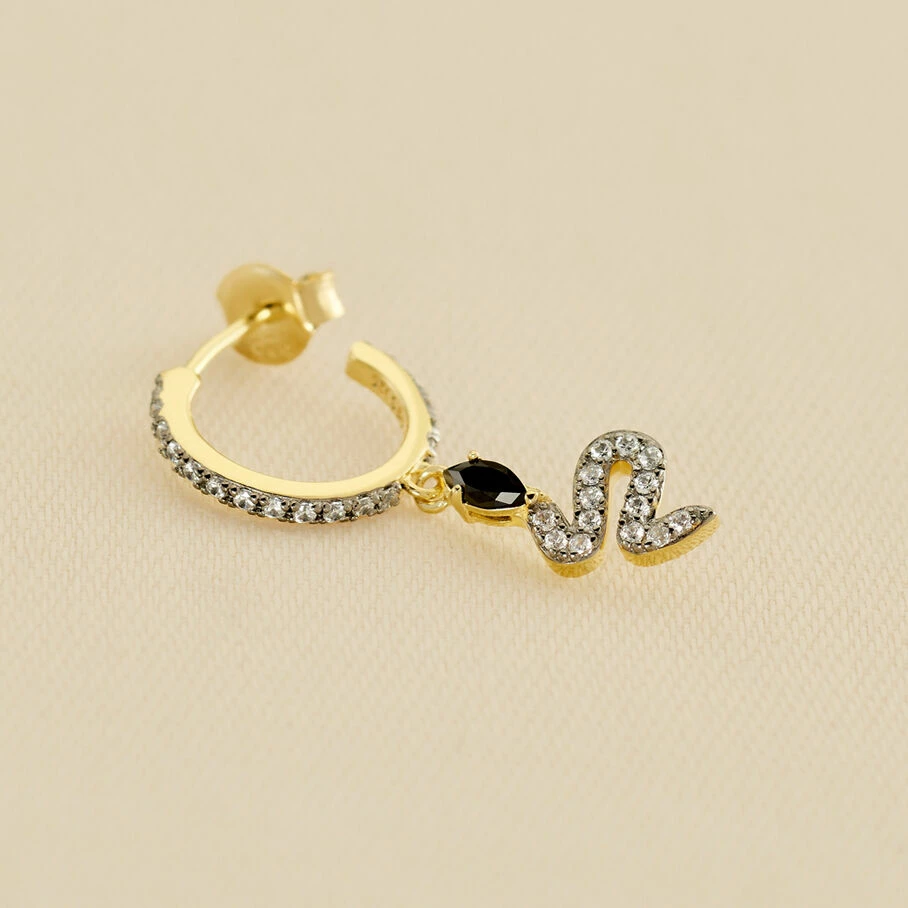 AGATHA FR Piercing Créole SNAKY - Doré / Gun 3 AGATHA FR Piercing Créole SNAKY - Doré / Gun