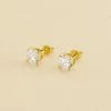 AGATHA FR Boucles D'oreilles Puces SOL - Cristal / Doré -Colliers Soldes Magasin 02390124 137 TU 01