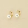 AGATHA FR Boucles D'oreilles Pendantes PEARLY - Perle / Doré -Colliers Soldes Magasin 02390127 294 TU 01
