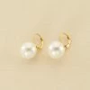 AGATHA FR Boucles D'oreilles Pendantes PEARLY - Perle / Doré -Colliers Soldes Magasin 02390128 294 TU 01
