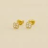 AGATHA FR Boucles D'oreilles Puces BELOVED - Cristal / Doré -Colliers Soldes Magasin 02390402 137 TU 01