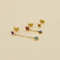 AGATHA FR Piercing Puce MIX& MATCH - Multicolore / Doré