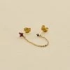 AGATHA FR Piercing Puce MIX& MATCH - Rose / Doré