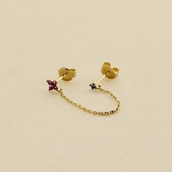 AGATHA FR Piercing Puce MIX& MATCH - Rose / Doré