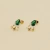 AGATHA FR Boucles D'oreilles Pendantes ASTRE - Vert / Doré 2 AGATHA FR Boucles D'oreilles Pendantes ASTRE - Vert / Doré -Colliers Soldes Magasin 02390786 658 TU 01