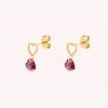 AGATHA FR Boucles D'oreilles Puces BEGUIN - Rouge / Doré 1 AGATHA FR Boucles D'oreilles Puces BEGUIN - Rouge / Doré -Colliers Soldes Magasin 02390793 324 TU 01