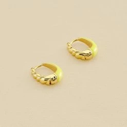 AGATHA FR Créoles ATMA - Jaune / Doré