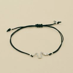 AGATHA FR Bracelet Cordon SNAKY - Cristal / Noir